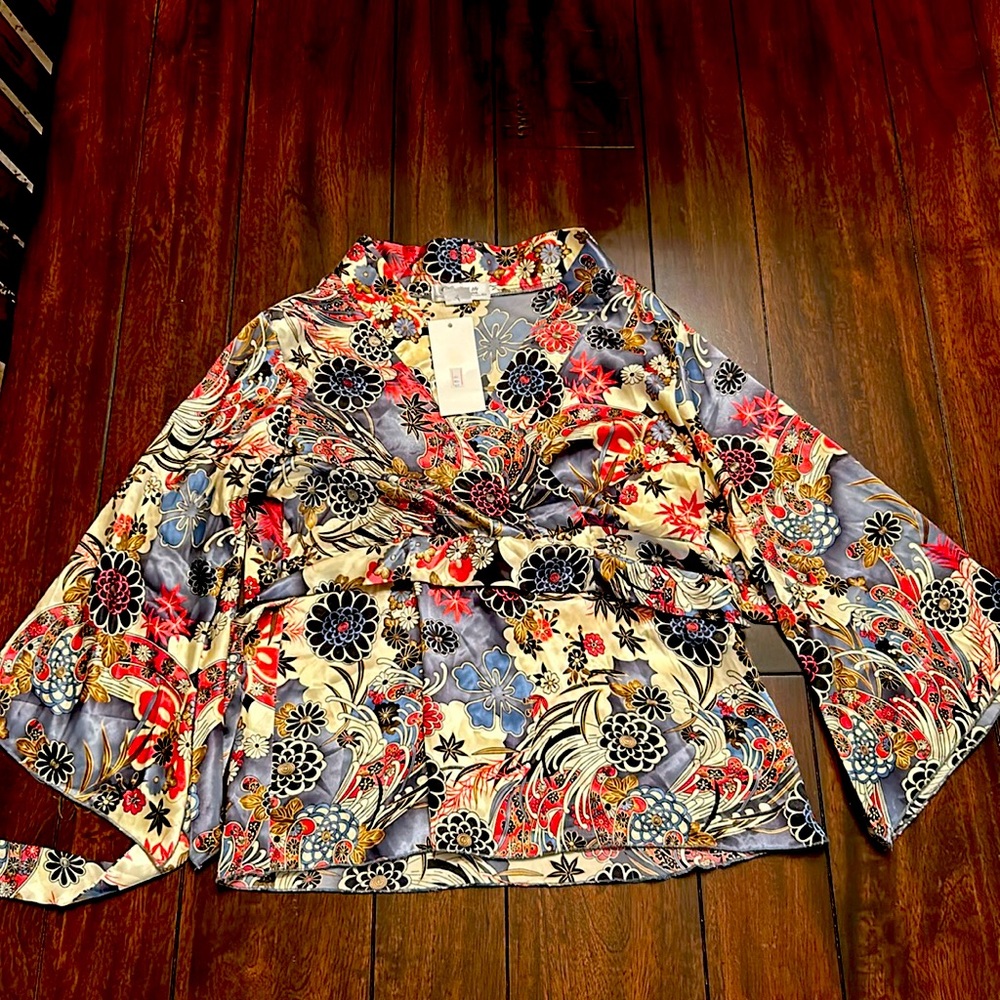 Printed silky top